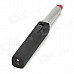 D03 Lipstick Style Fashionable Butane Yellow Flame Lighter - Black + Red + Silver