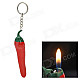 Unique Hot Pepper Style Zinc Alloy Butane Yellow Flame Jet Lighter - Red