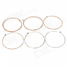 Alice A203 Replacement Acoustic Guitar Strings Set for Folk Guitar - Silver + Bronze (6 PCS)