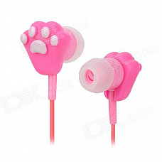 Cute Cat's Claw Style Fashion In-Ear Earphones - Pink (3.5mm Plug / 115cm)