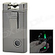 Crystal Green Flame Windproof Butane Jet Lighter - Gray Black