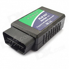 Wireless Bluetooth OBD2 Car Diagnostics Tool for Notebook / PC / Smartphones - Green + Blue (DC 12V)