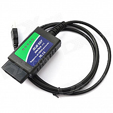 USB ELM327 OBD-II Car Diagnostics Tool for Notebook / PC - Green + Blue (DC 12V)