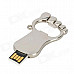 JY-005 Foot Style USB 2.0 Flash Drive Bottle Opener - Silver (16GB)