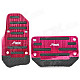 XB374 Car Auto Shift Brake / Accelerator Aluminum Alloy Non-Slip Pedal - Purple Red + Black
