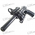 DIY Assembled Plastic 6mm Caliber BB Gun Toy with Laser Sight and Flashlight