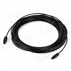 Digital Audio Optical Fiber Toslink Male to Male Cable - Black (10 Meters)