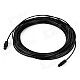 Digital Audio Optical Fiber Toslink Male to Male Cable - Black (10 Meters)