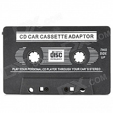 3.5mm Jack Car MP3 CD Cassette Converter Adapter - Black (80cm)