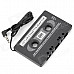 3.5mm Jack Car MP3 CD Cassette Converter Adapter - Black (80cm)