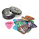 ALICE A011c Celluloid Triangle Plectrums / Picks w/ Round Tin for Guitar - Multicolored (20 PCS)