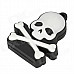Skeleton Style Rubber + Aluminum Alloy USB 2.0 Flash Drive - Black + White (4GB)