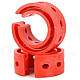 D-Type Car Spring Rubber Bumper Retainer - Red (2 PCS)