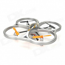 HCW553 Four-Axis 4-CH 2.4GHz Remote Control R/C Aircraft Toy w/ Gyro / LED - Silver