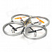 HCW553 Four-Axis 4-CH 2.4GHz Remote Control R/C Aircraft Toy w/ Gyro / LED - Silver