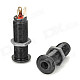 Steel Flush Mount Cylinder Output Jack for Bass / Electric Guitar - Black (2 PCS)