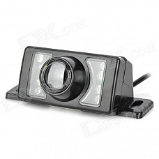 Waterproof 2.4GHz Wireless CMOS Car Rearview Camera w/ 7-LED / Night Vision - Black (DC 12~24V)