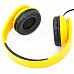 iLeAD MP3 Headband Foldable Headphone - Yellow + Black