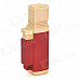 Honest 1# Stainless Steel Windproof Red Butane Jet Torch Lighter - Dark Red + Golden