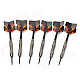 Flame Pattern Electronic Tungsten-Plated Iron + Plastic Darts - Silver + Black (6 PCS)