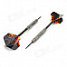 Flame Pattern Electronic Tungsten-Plated Iron + Plastic Darts - Silver + Black (6 PCS)