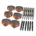 Flame Pattern Electronic Tungsten-Plated Iron + Plastic Darts - Silver + Black (6 PCS)