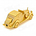 1851 Dragon Pattern Car Style Zinc Alloy Yellow Butane Jet Lighter - Golden