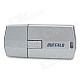 BUFFALO USB 2.0 Dual Micro SD / TF Card Reader - Silver Grey