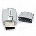 BUFFALO USB 2.0 Dual Micro SD / TF Card Reader - Silver Grey