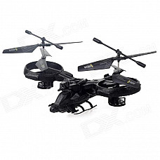 YD-718 Rechargeable 4-CH IR Remote Control R/C Helicopter Set - Black