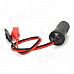 Car Battery Alligator clip to Cigarette Lighter Socket Adapter - Black + Red (DC 12~24V)