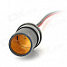 Car Battery Alligator clip to Cigarette Lighter Socket Adapter - Black + Red (DC 12~24V)
