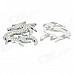 CYS003 DIY Cool 3D Dragon Shape Metal Rhinestone Car Decoration Sticker - Silver