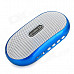 SinGBOX SV-507 Portable Amplifier Speaker w/ FM for Iphone + MP3 + More - Blue