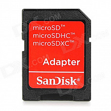 SANDISK TF Card to SD Card Adapter - Black + Red