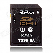 Genuine TOSHIBA SD-C32GR7WA3 SD Memory Card - Black (32GB)