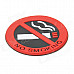 Universal Car Safety Warning Mark No Smoking - Red + Black (3 PCS)