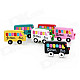 Cute School Bus Style Synthetic Resin Fridge Magnet Stickers - Multicolored (7 PCS)