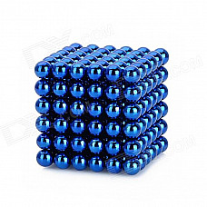 QST-216A 5mm Neodymium Magnet Sphere DIY Puzzle Set - Deep Blue (216 PCS)