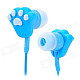 Cute Cartoon Cat-Claw Style In-Ear Earphones for MP3 / MP4 + More - Blue + White (3.5mm-Plug)