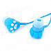 Cute Cartoon Cat-Claw Style In-Ear Earphones for MP3 / MP4 + More - Blue + White (3.5mm-Plug)