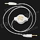 Retractable 3.5mm Male to Male Audio Cable - White (80CM-Length)