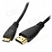 Mini HDMI Male to Standard HDMI Male Connection Cable - Black (300cm)