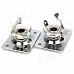 Iron Cable Connection Square Plugs for Electric Guitar / Bass Guitar - Silver (2 PCS)