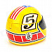 6204 Creative Motorcycle Helmet Shape Butane Gas Lighter - Yellow