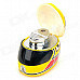 6204 Creative Motorcycle Helmet Shape Butane Gas Lighter - Yellow