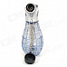 Aluminum Alloy Windproof Butane Gas Lighter - Silver + Translucent Blue