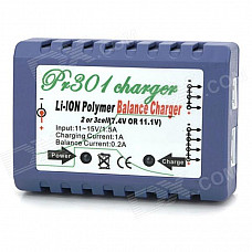 PR301 7.4V / 11.4V Li-Polymer Smart Balance Charger for R/C Helicopter - Blue + White