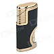 581 Aluminum Alloy Windproof Butane Gas Lighter - Black