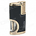 581 Aluminum Alloy Windproof Butane Gas Lighter - Black